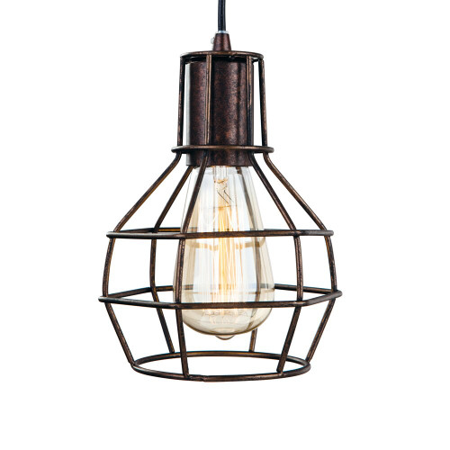 Firstlight 5913RB Clipper 1 Light Rustic Brown Ceiling Pendant