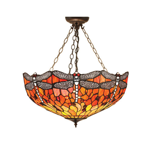 Interiors 1900 64076 Dragonfly Tiffany Pendant