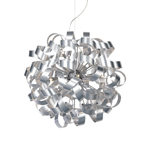 Dar Lighting Dar  RAW1250 Rawley 12 Light Aluminium Ceiling Pendant 