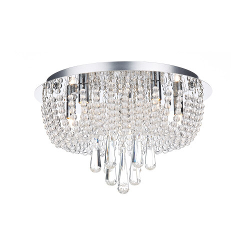 Dar Lighting Dar  SAI5450 Saigon 5 Light Polished Chrome Flush Fitting 