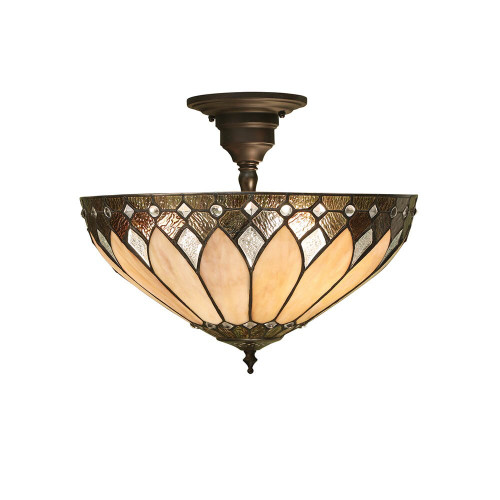 Interiors 1900 63978 Brooklyn Tiffany Semi Flush Light