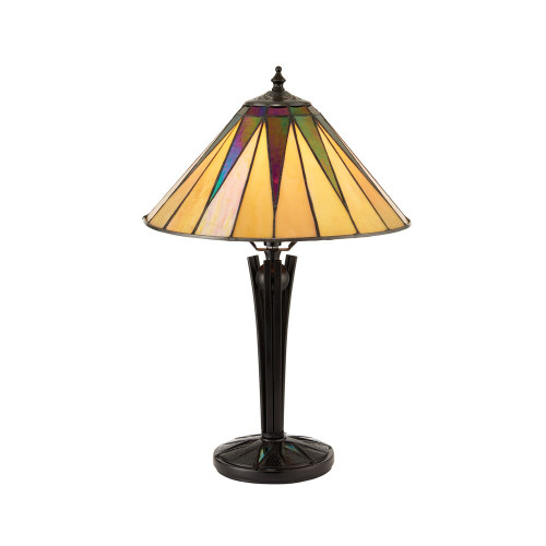 Interiors 1900 70367 Dark Star Small Tiffany Table Lamp