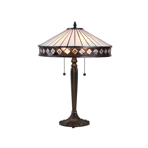 Interiors 1900 70935 Fargo 2 Light Tiffany Table Lamp