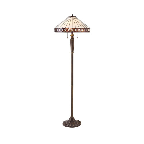 Interiors 1900 70936 Fargo 2 Light Tiffany Floor Lamp