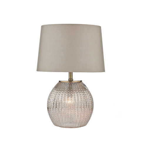Dar Lighting Dar  SON4232 Sonia 1 Light Antique Gold/Glass Table Lamp 