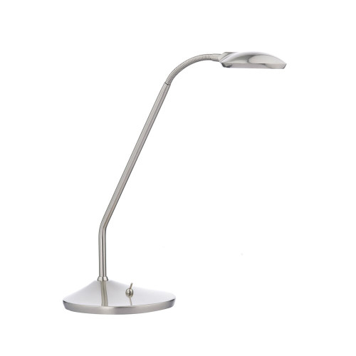 Dar Lighting Dar  WEL4046 Wellington 1 Light Satin Chrome LED Desk Lamp 