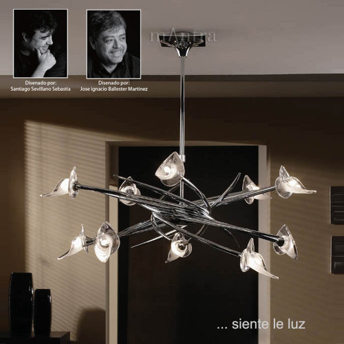Mantra Lighting Mantra M0312 Flavia 10 Light Chrome Pendant