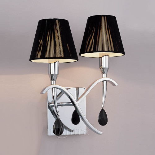 Mantra Lighting Mantra M0348/S Siena 2 Light Switched Wall Bracket