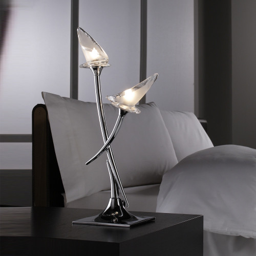 Mantra Lighting Mantra M0310 Flavia 2 Light Chrome Table Lamp