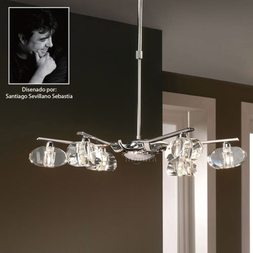 Mantra Lighting Mantra M0412 Alfa Modern Polished Chrome Ceiling Fitting