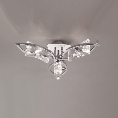Mantra Lighting Mantra M0891 Kromo 3 Light Polished Chrome Ceiling Pendant