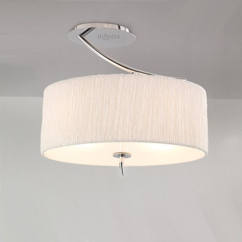 Mantra Lighting Mantra M1132 Eve 2 Light Polished Chrome/Ivory Ceiling Pendant
