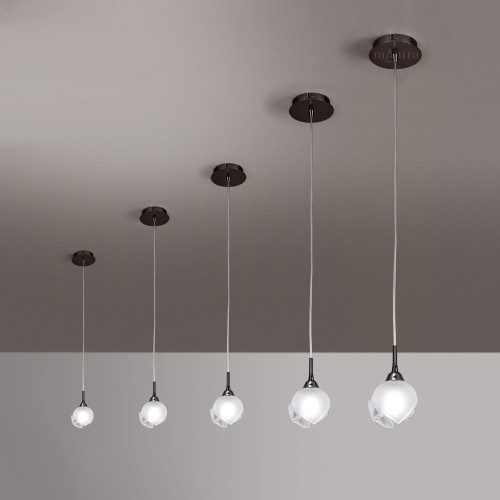 Mantra Lighting Mantra M0811BC Fragma 1 Light Black Chrome Ceiling Pendant