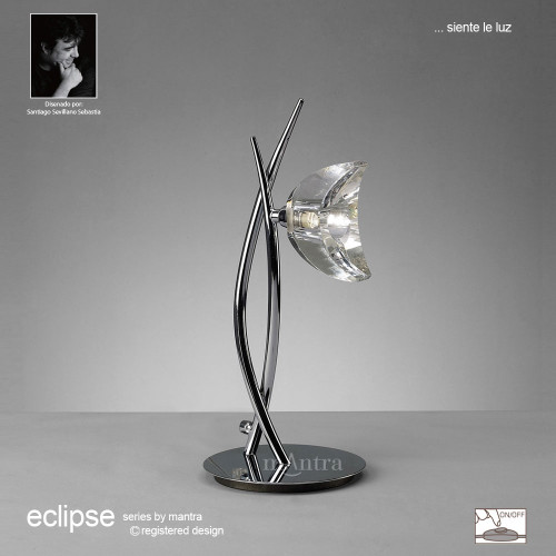 Mantra Lighting Mantra M1459 Eclipse 1 Light Chrome Table Lamp