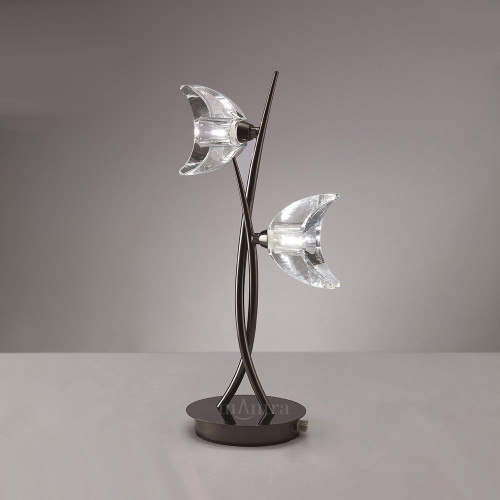 Mantra Lighting Mantra M1460BC Eclipse 2 Light Black Chrome Table Lamp