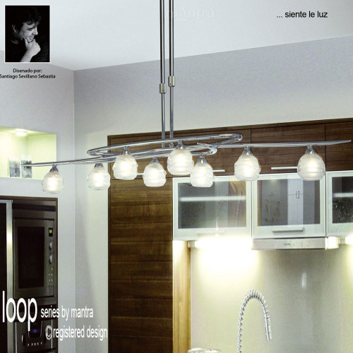 Mantra Lighting Mantra M1800 Loop 8 Light Polished Chrome Ceiling Fitting