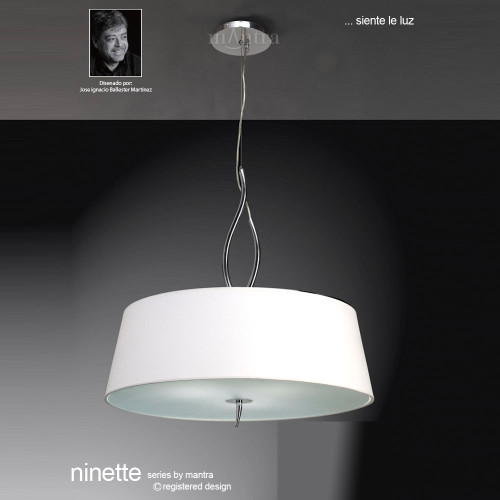 Mantra Lighting Mantra M1902 Ninette 4 Light Polished Chrome Ceiling Pendant