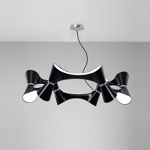 Mantra Lighting Mantra M1553 Ora 12 Light Black Lacquer Decorative Pendant