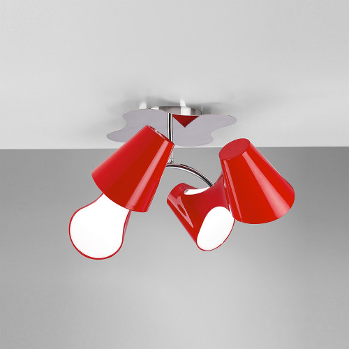 Mantra Lighting Mantra M1565 Ora 4 Light Decorative Red Lacquer Fitting