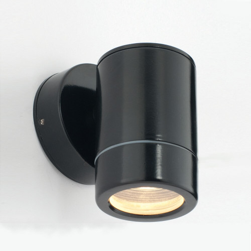 Saxby Lighting Saxby ST5009BK Odyssey IP44 1 Light Black GU10 wall fitting