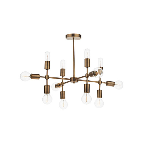 Dar Lighting Dar  COD1235 Code 12 Light Old Gold Ceiling Pendant 