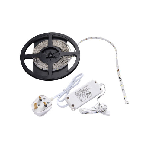 Saxby Lighting Saxby 52306 Flexline Daylight White 5M LED Tape Kit 12W