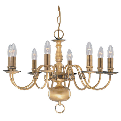 Searchlight 1019-8AB Flemish Classical Antique Brass Fitting