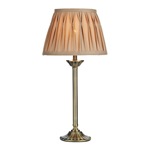 Dar Lighting Dar  HAT4275 Hatton 1 Light Antique Brass Table Lamp 