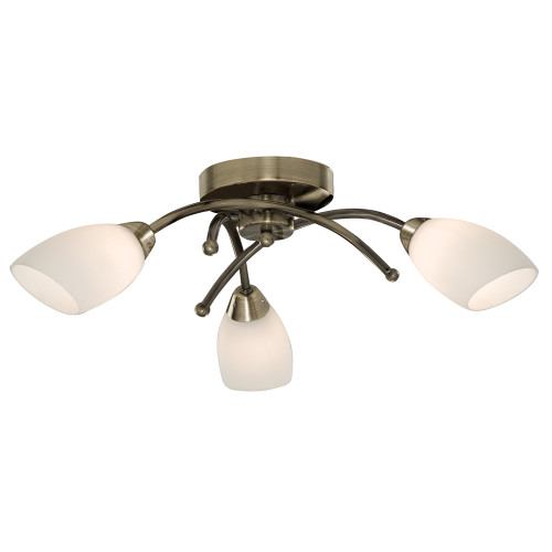 Searchlight 8183-3AB Opera 3 light Semi Flush Fitting