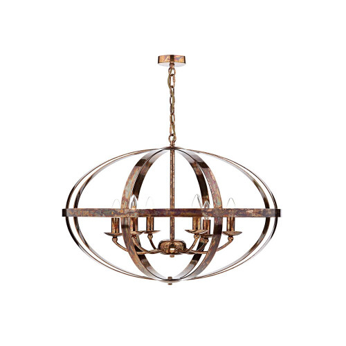 Dar Lighting Dar  SYM0664 Symbol 6 Light Dappled Copper Ceiling  Pendant 