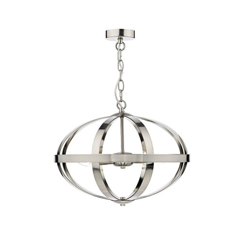 Dar Lighting Dar SYM0346 Symbol 3 Light Satin Chrome Ceiling  Pendant 