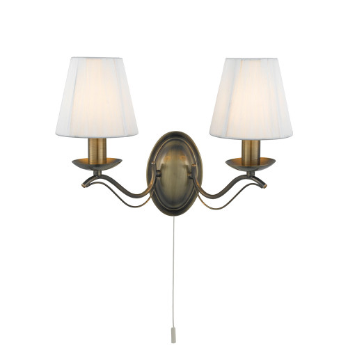 Searchlight 9822-2AB Andretti 2 Light Antique Brass Bracket