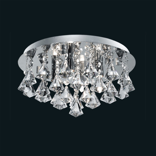 Searchlight 3304-4CC Hanna 4 Light Chrome andamp; Crystal Semi-Flush