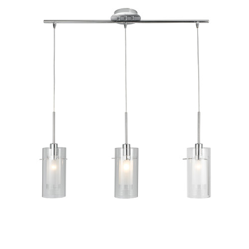 Searchlight 3303-3CC Duo 1 3 Light Chrome/Glass Fitting
