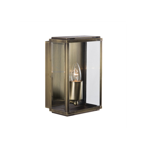 Searchlight 8204AB 1 Light Antique Brass/Glass Wall Light