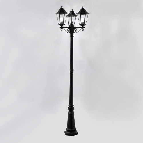 Searchlight 82540BK Alex 3 Light Aluminim Black Post Light