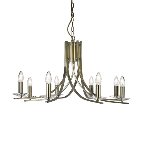 Searchlight 4168-8AB Ascona 8 Light Antique Brass Pendant
