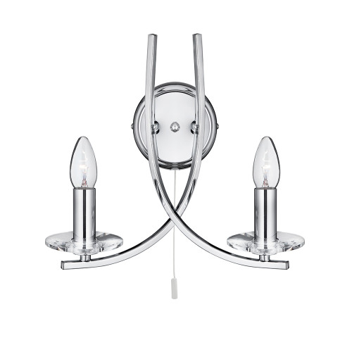 Searchlight 4162-2CC Ascona 2 Light Chrome Switched Wall Light