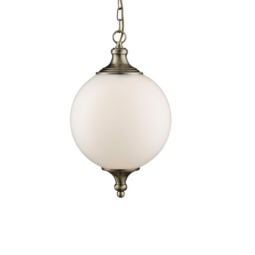 Searchlight 3051AB Pendants Antique Brass/Opal Glass Pendant