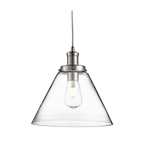 Searchlight 3228CC Pyramid 1 Light Chrome/Glass Pendant