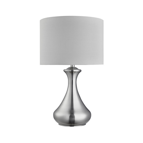 Searchlight 2750SS 1 Light Satin Silver Touch Table Lamp