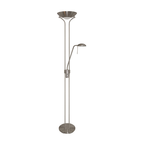 Searchlight 4329SS Mother andamp; Child Satin Silver floor lamp