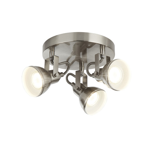 Searchlight 1543SS Focus 3 Light Satin Silver Spotlight