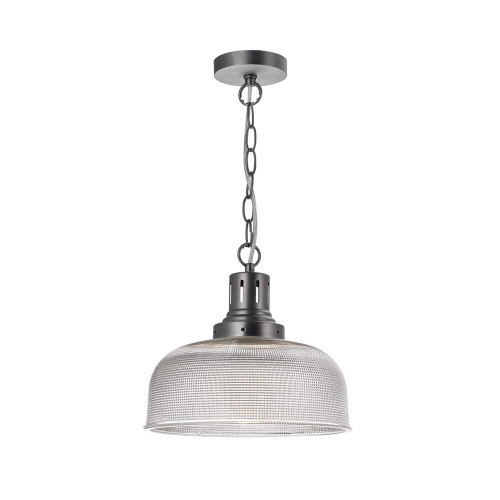 Dar Lighting Dar  TAC0161 Tack 1 Light Matt Nickel Ceiling Pendant 