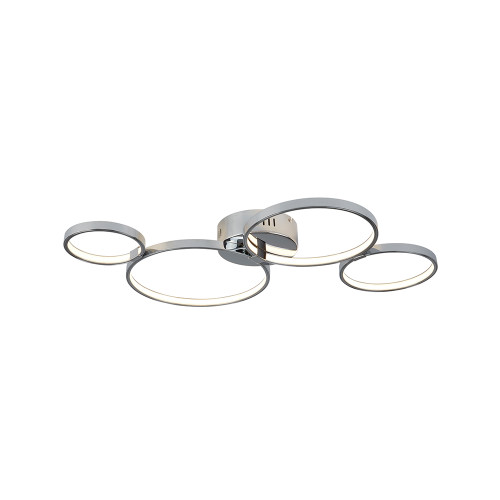 Searchlight 2004-4CC Chrome 4 Ring LED Flush Ceiling Pendant