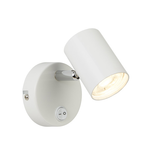 Searchlight 3171WH White Cylinder Head Spot Wall Bracket