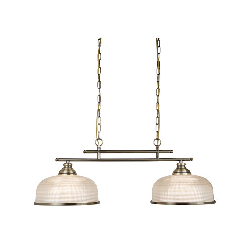 Searchlight 3592-2AB Bistro Li Antique Brass Ceiling Bar