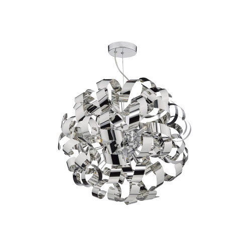 Dar Lighting Dar  RAW1355 Rawley 9 Light Polished Chrome Ceiling Pendant 