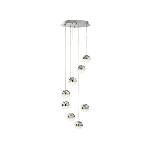 Searchlight 5848-8CC 8 Light Chrome Multi-Drop Ceiling Pendant
