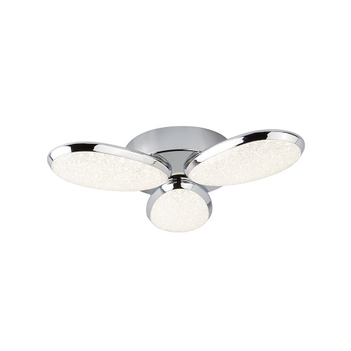 Searchlight 6213-3CC Chrome/Crushed Ice Flush Ceiling Fitting